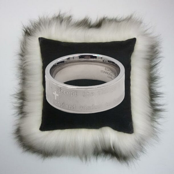 .Serenity Prayer Etched Stainless Steel Band By Edforce Designer - Picture 2 of 3